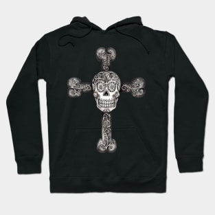 Skull and cross bone day of the dead. Hoodie